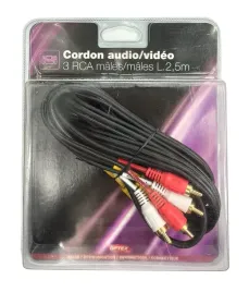 kabel-audio-video-3x-rca-cinch-optex-250-cm
