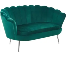 sofa-w-ksztalcie-muszelki-sf1-fx-srebrne-nozki-zielona-welurowa