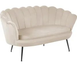sofa-w-ksztalcie-muszli-sf1-fx-bezowa-na-czarnych-nogach
