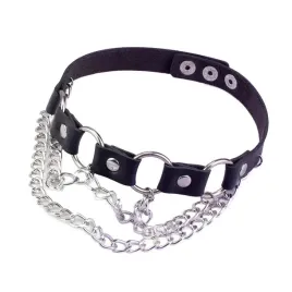 choker-skorzany-czarny-z-lancuszkami