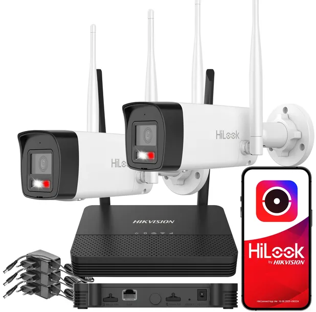 Zestaw Monitoringu WiFi Hikvision HiLook 4MPx 2 Kamery IP Mikrofon Głośnik