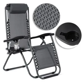 lezak-plazowy-ogrodowy-skladany-zero-gravity-stoliczek-antracyt