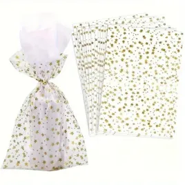 torebki-foliowe-prezentowe-swiateczne-zlote-gwiazdki-zestaw-25-sztuk-20x35