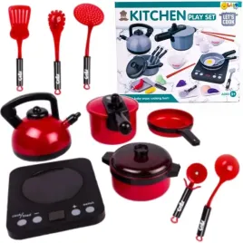 lt167-landtoys-plyta-indukcyjna-kuchnia-z-garnkami-czerwonymi-garnki