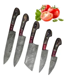 crafttal-zestaw-nozy-kuchennych-damast-5-czesci-recznie-wykonany-prezent
