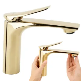 bateria-umywalkowa-rea-vision-zlota-w-polysku-niska-elegancka-stala