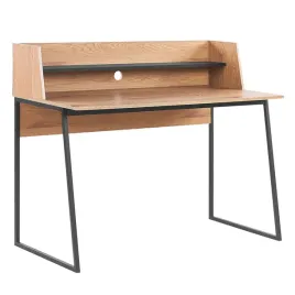 biurko-z-polka-120-x-59-cm-jasne-drewno-z-czarnym-gorus