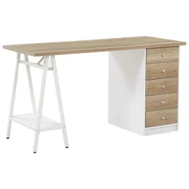 biurko-z-szufladami-140-x-60-cm-jasne-drewno-heber