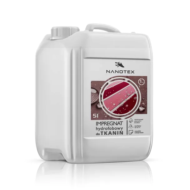 NanoTex Impregnat hydrofobowy do Tkanin 5L=50m² Ochrona od Plamam i brudu