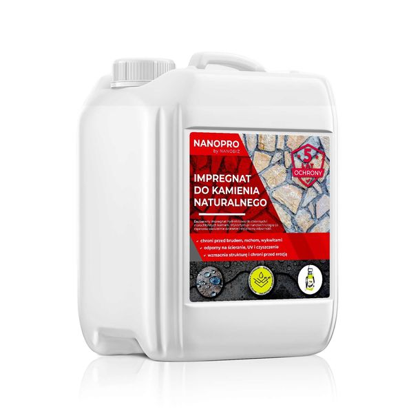 NANOPRO Bezbarwny Impregnat hydrofobowy do kamienia naturalnego 5L na 5lat