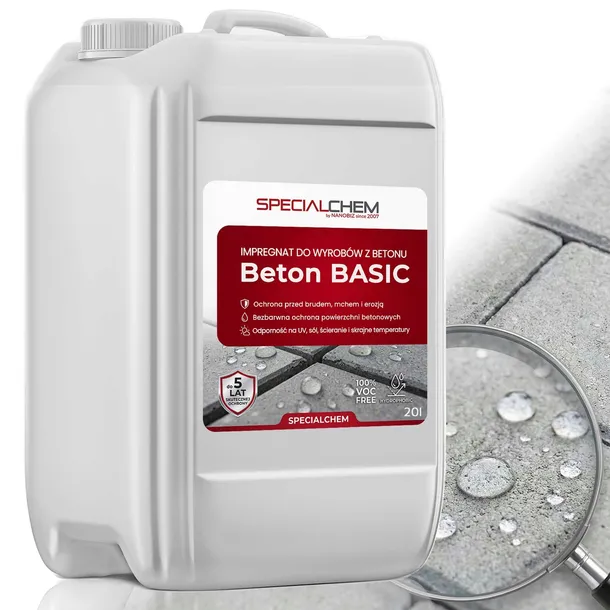 20L=150m² Beton Basic SPECIALCHEM impregnat hydrofobowy do betonu na 5 lat