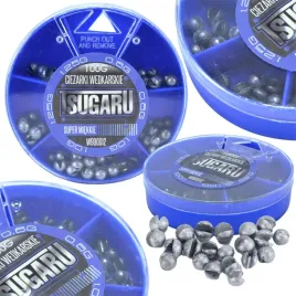 ciezarki-wedkarskie-sruciny-olow-tsugaru-zestaw-100g-3-rozmiary