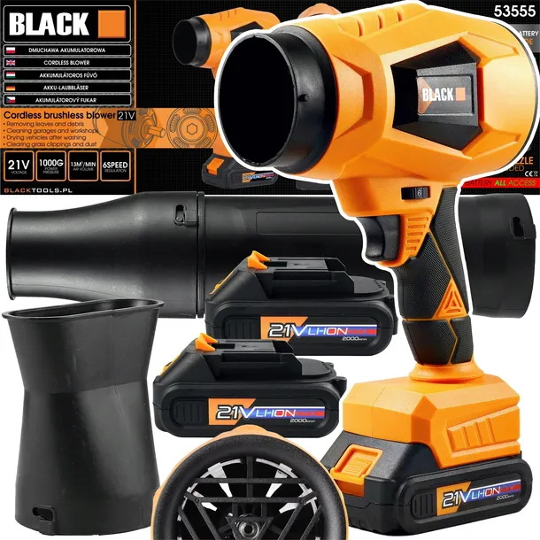 AKUMULATOROWA DMUCHAWA BEZSZCZOTKOWA BLACK 21V - 2x AKUMULATOR
