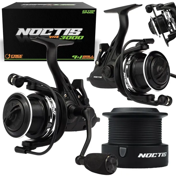 KOŁOWROTEK KARPIOWY HOKKAIDO NOCTIS 3000 Z WOLNYM BIEGIEM + ZAPAS SZPULA
