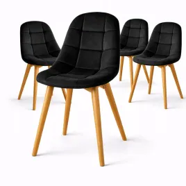 4-x-krzeslo-tapicerowane-welurowe-czarne-skandynawskie-nogi-drewniane