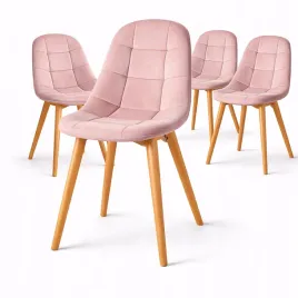 4-x-krzeslo-tapicerowane-welurowe-rozowe-skandynawskie-nogi-drewniane