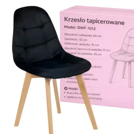 krzeslo-tapicerowane-welurowe-czarne-pikowane-skandynawskie-nogi-drewniane