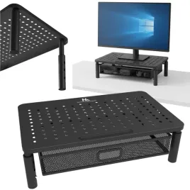 podstawka-pod-laptop-monitor-aluminiowa-regulowana-z-szuflada-na-biurko