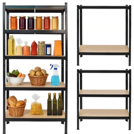 regal-magazynowy-metalowy-czarny-2w1-5-jasnych-polek-180x90x40-cm