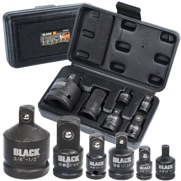 ZESTAW REDUKCJI ADAPTERÓW UDAROWYCH 1/4 3/8 1/2 3/4 6EL BLACK