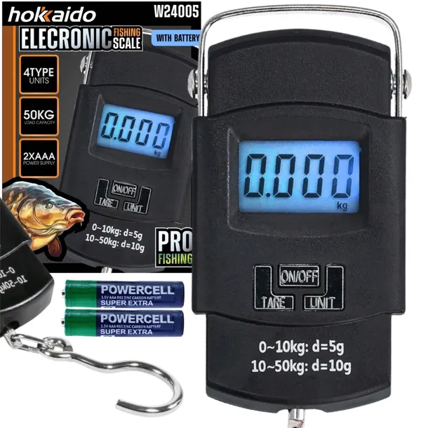 WAGA WĘDKARSKA BAGAŻOWA HAKOWA CYFROWA ELEKTRONICZNA DO 50KG HOKKAIDO