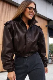 kurtka-emo-damska-bomber-ekoskora-vintage-mat-czekolada-oversize-s-m-36-38
