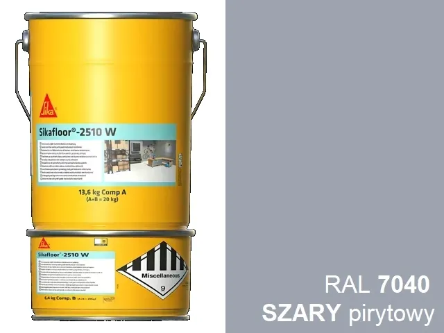 20kg żywica do GARAŻU betonu Sika 2510 2510W posadzka epoksydowa SZARA 7040