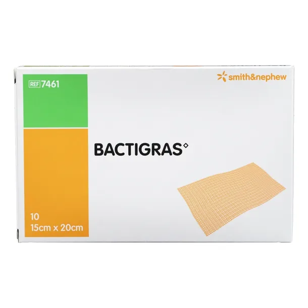 BACTIGRAS 15 cm x 20 cm opatrunek z chlorhexydyną 10 sztuk