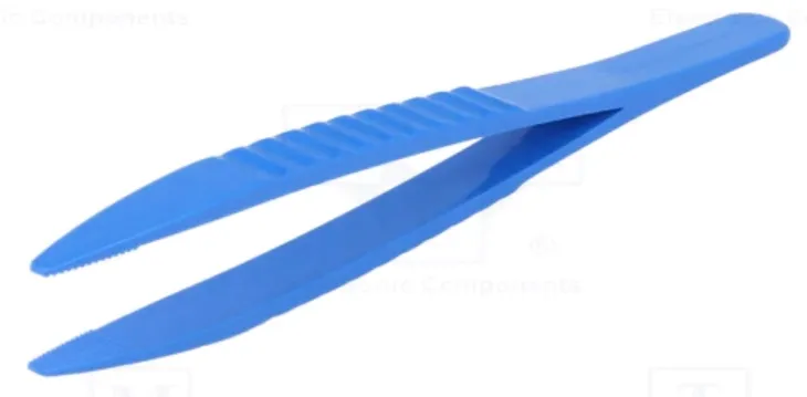 Pęseta chirurgiczna plastikowa sterylna niebieska 12,5cm SofftMed 1 sztuka