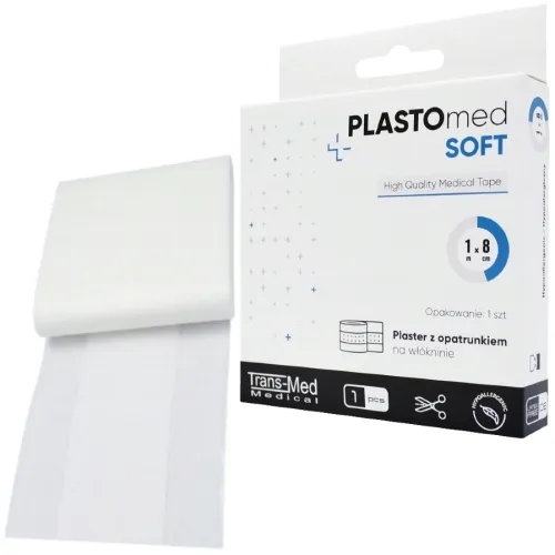 Plaster przylepiec WŁÓKNINOWY z opatrunkiem 8cmx1m