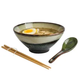 miska-z-paleczkami-do-ramen-i-lyzka-zestaw-ceramiczna-zielono-szara-bowl