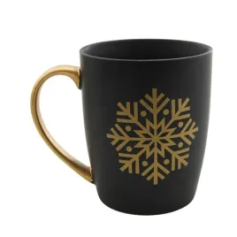 kubek-swiateczny-sniezynka-300ml-czarny-zlote-ucho-ceramiczny-prezent-kawy