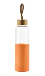 szklana-butelka-600ml-hollie-orange-bidon-na-wode-z-bambusowa-zakretka