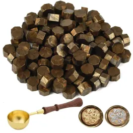 100x-koraliki-woskowe-brazowe-zestaw-koralikow-do-odlewania-lyzeczka