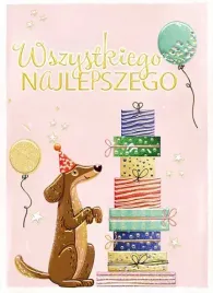 karnet-urodzinowy-jamnik-z-prezentami