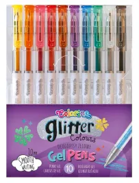 colorino-dlugopisy-zelowe-brokat-10-kolorow-80929