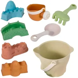 zestaw-do-piasku-w-wiaderku-zamki-8-el-biodegradowalny-woopie-green