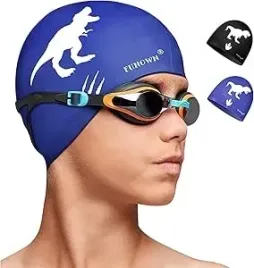 czepek-plywacki-dzieciecy-funown-or-silikonowy-or-dinozaur-or-rozmiar-m