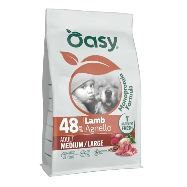 Oasy Adult M/L Jagnięcina 10kg Karma monoproteinowa