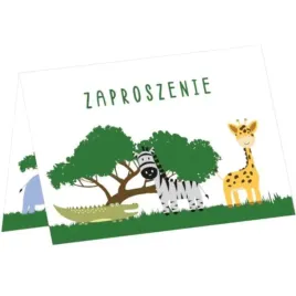 zaproszenia-safari-zwierzeta-congee-6-szt