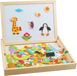 puzzle-magnetyczna-tablica-do-rysowania-z-drewna-farby-magnesy-zestaw