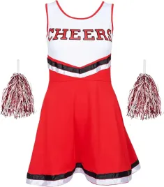 kostium-cheerleaderki-czerwony-z-pomponami-przebranie-halloween-rozmiar-s