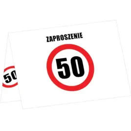 zaproszenia-urodziny-50-traffic-birthday-congee-6-szt
