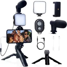 zestaw-youtubera-tiktokera-do-nagrywania-telefonem-mikrofon-lampa-statywpro
