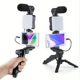 zestaw-youtubera-tiktokera-do-nagrywania-telefonem-mikrofon-lampa-statywpro
