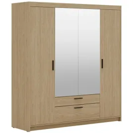 szafa-alena-4d-2s-z-lustrem-dab-olejowany-176-cm-polki-drazek-szuflady