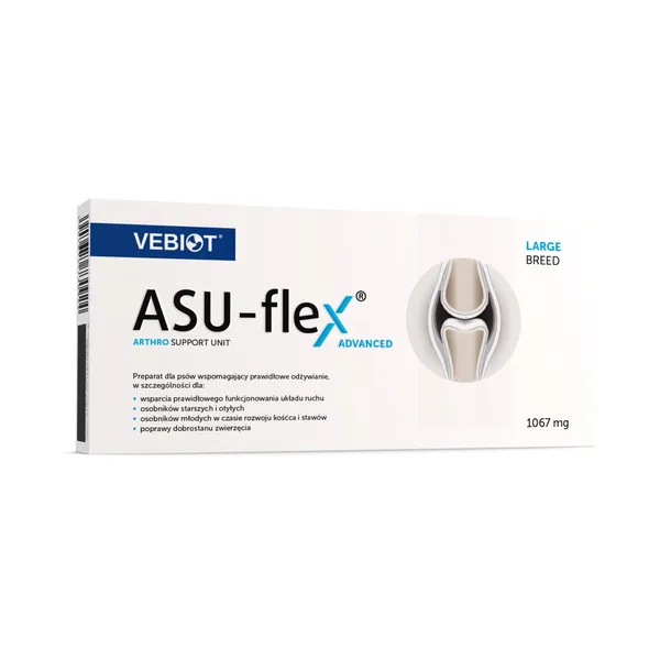 Vebiot ASU-FLEX Advanced 60 kapsułek preparat na stawy dla dużych psów