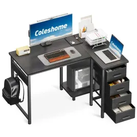 coleshome-biurko-l-ksztaltne-100x70cm-z-4-szufladami-czarne