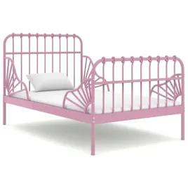 przedluzana-rama-lozka-rozowa-metalowa-80x130-200-cm