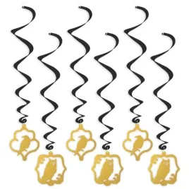 swiderki-wiszace-andrzejkowe-medaliony-czarno-zlote-6-szt